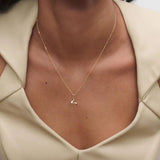Collar con Colgante inicial L PDPAOLA Plata Baño de Oro 18K | CO01-B85-U
