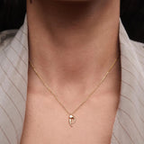 Collar con Colgante inicial P PDPAOLA Plata Baño de Oro 18K | CO01-B89-U