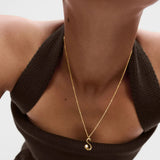 Collar con Colgante inicial S PDPAOLA Plata Baño de Oro 18K | CO01-B92-U