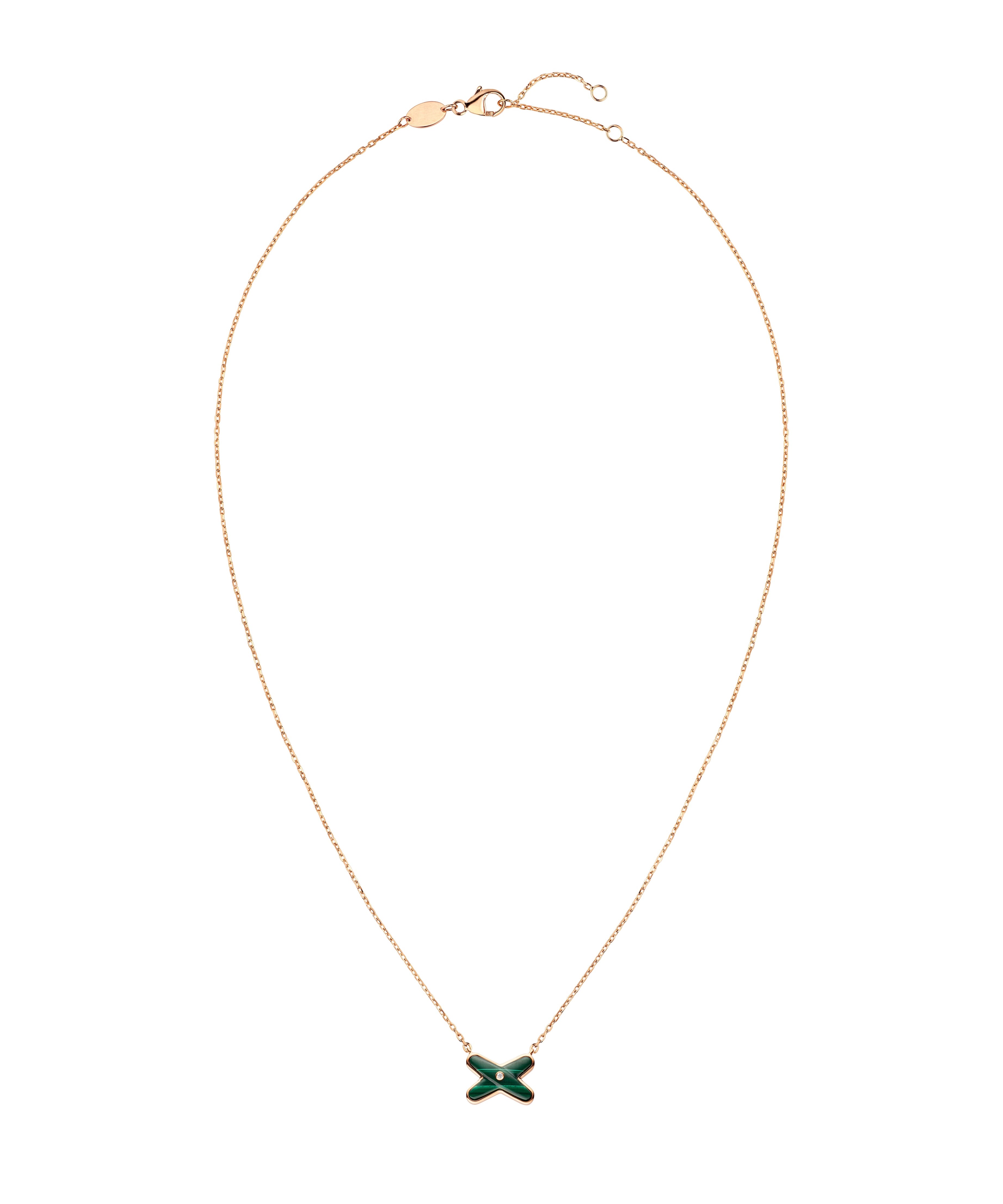 Colgante Chaumet Jeux de Liens Oro Rosa 18K y Malaquita | 083969