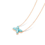 Colgante Chaumet Jeux de Liens Oro Rosa 18K Turquesa y Diamante | 082932