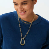 Collar Largo Abbesses AGATHA París Eslabón Dorado | 02680443-157-TU