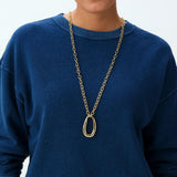Collar Largo Abbesses AGATHA París Eslabón Dorado | 02680443-157-TU