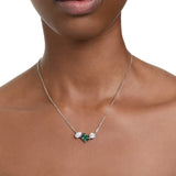 Collar Largo Mesmera SWAROVSKI Tallas Mixtas Verde Baño de Rodio | 5668278