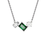 Collar Largo Mesmera SWAROVSKI Tallas Mixtas Verde Baño de Rodio | 5668278