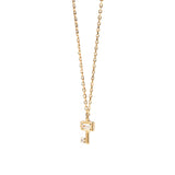 Collar PDPAOLA Mini Llave Plata Baño Oro | CO01-486-U