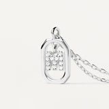 Collar PDPAOLA Mini Letter M Plata | CO02-524-U