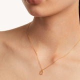 Collar PDPAOLA Mini Letter S Plata Baño Oro | CO01-530-U