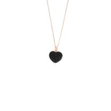 Collar Corazón PESAVENTO Polvere di Sogni Negro Plata Baño Oro Rosa | WPLVE1753