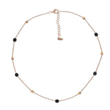 Collar PESAVENTO Polvere di Sogni Negro Plata Baño Oro Rosa | WPLVE870