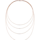 Collar Multihilos PESAVENTO DNA Spring Plata Baño Oro Rosa | WDNAG995