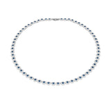 Collar Una Angelic SWAROVSKI Talla Redonda Azul Baño de Rodio | 5733402
