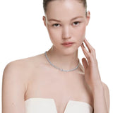 Collar Una Angelic SWAROVSKI Talla Redonda Azul Baño de Rodio | 5733402
