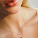 Collar LeCarré Círculo Oro y Diamantes