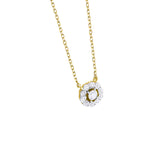 Gargantilla Cadena Roseta LECARRÉ Oro Bicolor con Diamantes | GD178OA.00