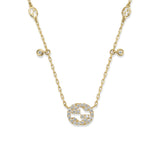 Collar Interlocking con Diamantes