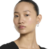 Pendientes Horsebit Oro Blanco y Diamantes