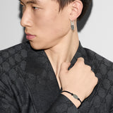 Pulsera Gucci Trademark Piel y Plata