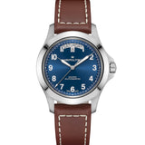 Hamilton Khaki Field King Day-Date Automático Azul Acero y Piel 40 mm | H64475540