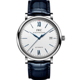 IWC Portofino Automático Piel Azul Esfera Blanca 40 mm| IW356527