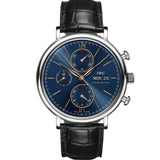 IWC Portofino Chronógrafo 42 mm Piel Negra Esfera Azul | IW391036