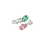Anillo Abierto Ariana Grande x Swarovski Baño de Rodio Circonita | 5737372