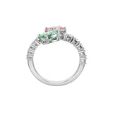 Anillo Abierto Ariana Grande x Swarovski Baño de Rodio Circonita | 5737372