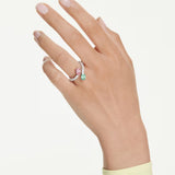 Anillo Abierto Ariana Grande x Swarovski Baño de Rodio Circonita | 5737372