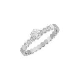 Anillo Solitario Chaumet Bee Oro Blanco Diamantes 0,30 Cts | J1NC00