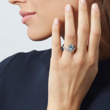 Anillo Chaumet Joséphine Aigrette Oro Blanco Aguamarina y Diamantes | 083297