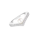 Anillo Chaumet Joséphine Aigrette Oro Blanco Perla y Diamantes | 085041