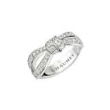 Anillo Chaumet Liens Séduction Oro Blanco Pavé de Diamantes | 083054