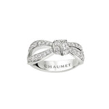 Anillo Chaumet Liens Séduction Oro Blanco Pavé de Diamantes | 083054