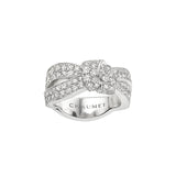 Anillo Chaumet Liens Séduction Oro Blanco Pavé de Diamantes | 083238