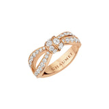 Anillo Chaumet Liens Séduction Oro Rosa Pavé Diamantes | 083056