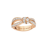 Anillo Chaumet Liens Séduction Oro Rosa Pavé Diamantes | 083056