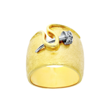 Anillo Clavo Marina García Silk Plata Bañada en Oro Circonitas | 91140SC