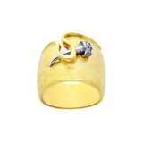 Anillo Clavo Marina García Silk Plata Bañada en Oro Circonitas | 91140SC