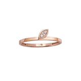Anillo Hoja Gold&Roses Marquise&Co Oro Rosa Diamantes | GR-437.3