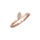 Anillo Hoja Gold&Roses Marquise&Co Oro Rosa Diamantes | GR-437.3