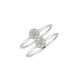 Anillo Gold&Roses So Pavé Doble Oro Blanco Diamantes | GR-139.1
