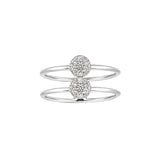 Anillo Gold&Roses So Pavé Doble Oro Blanco Diamantes | GR-139.1