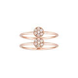 Anillo Gold&Roses So Pavé Doble Oro Rosa Diamantes | GR-139.3