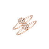 Anillo Gold&Roses So Pavé Doble Oro Rosa Diamantes | GR-139.3