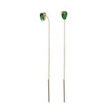 Pendientes Gold&Roses Balance oro rosa 18kt Cromodiópsido Verde | GR-600.3CD