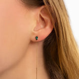 Pendientes Gold&Roses Balance oro rosa 18kt Cromodiópsido Verde | GR-600.3CD