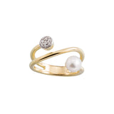 Anillo Perle Marina García Plata Baño de Oro con Perla Cultivada | 90359SD