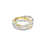 Anillo Swarovski Hyperbola Bicolor Con Circonitas | 5714161