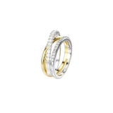 Anillo Swarovski Hyperbola Bicolor Con Circonitas | 5714161