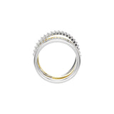 Anillo Swarovski Hyperbola Bicolor Con Circonitas | 5714161